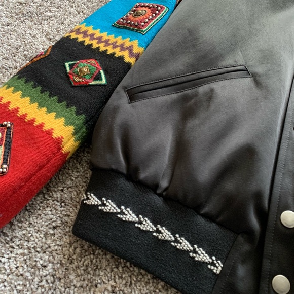 Saint Laurent Satin-Wool Teddy jacket with embroidered sleeves - Picture 8 of 16